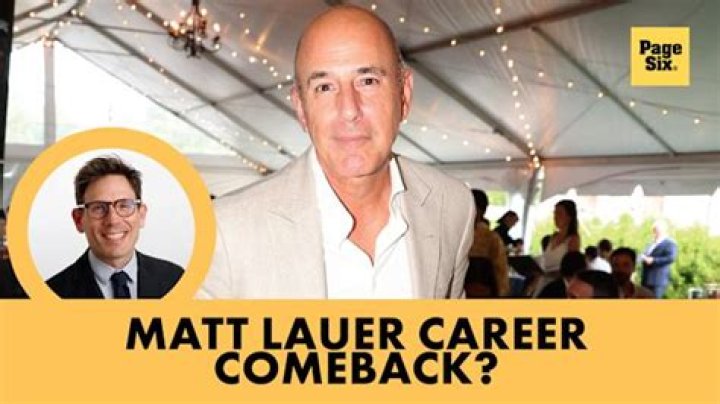Matt Lauer's 2024 Comeback: A Promise For Redeemation